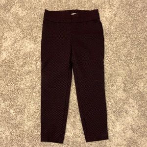 Black with red dot dress capris